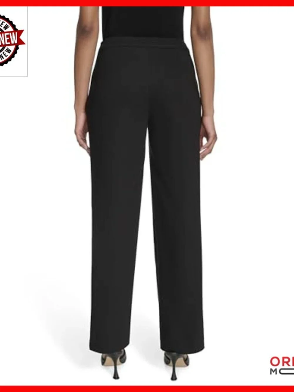 Straight Leg Work Trousers with Hidden Closure Gold Button Details